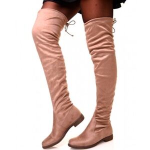 NEW! Over The Knee Boot Faux Suede Thigh High Flat Boots Fall Winter Size 10
